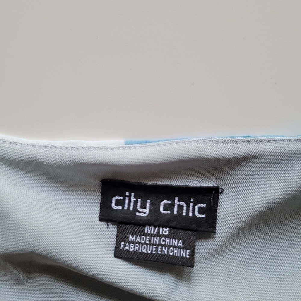 City Chic kiku floral draped chiffon vneck belted dress - Picture 4 of 13